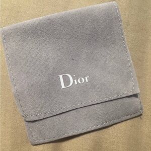 Dior suede Jewelry pouch mini gray